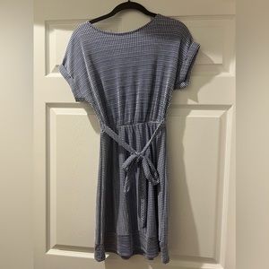 Blue casual cotton dress